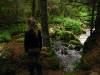 Hanne by a stream in Polish Tatra