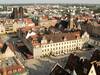 View on the main market square of Wroclaw from the tower of Basilica St. Elisabeth